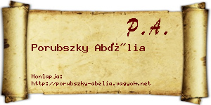 Porubszky Abélia névjegykártya